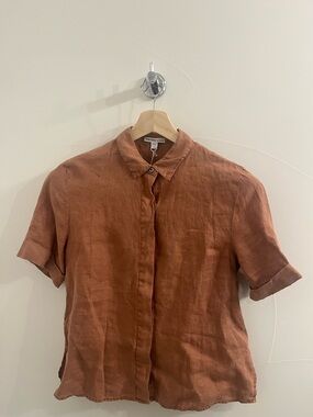 James Perse Short-Sleeve Button Shirt (Size 1)
